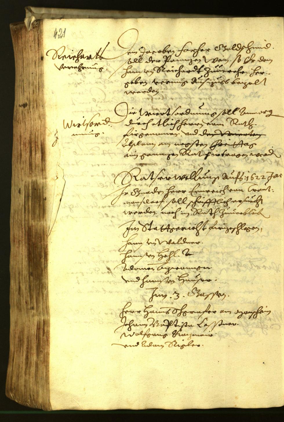 Civic Archives of Bozen-Bolzano - BOhisto Minutes of the council 1621 