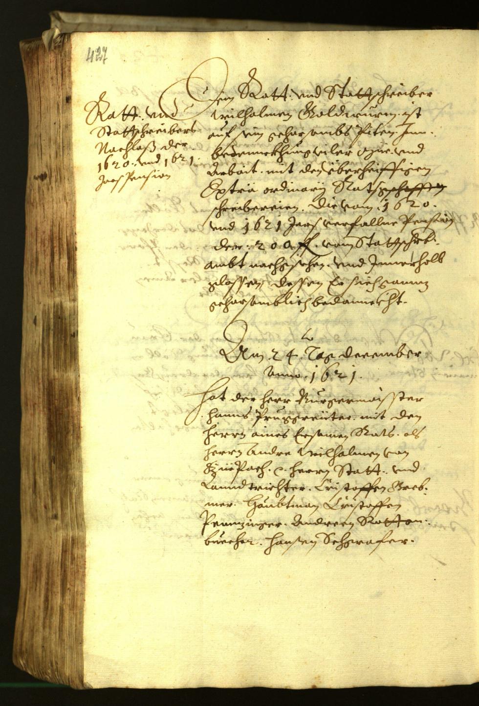 Stadtarchiv Bozen - BOhisto Ratsprotokoll 1621 