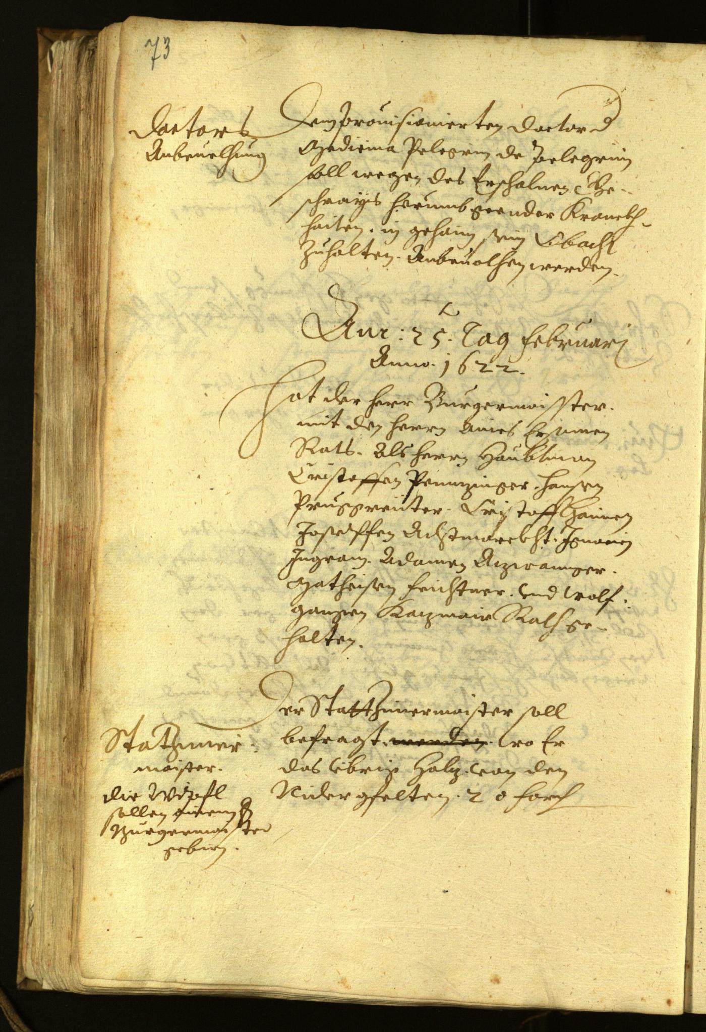 Stadtarchiv Bozen - BOhisto Ratsprotokoll 1622 