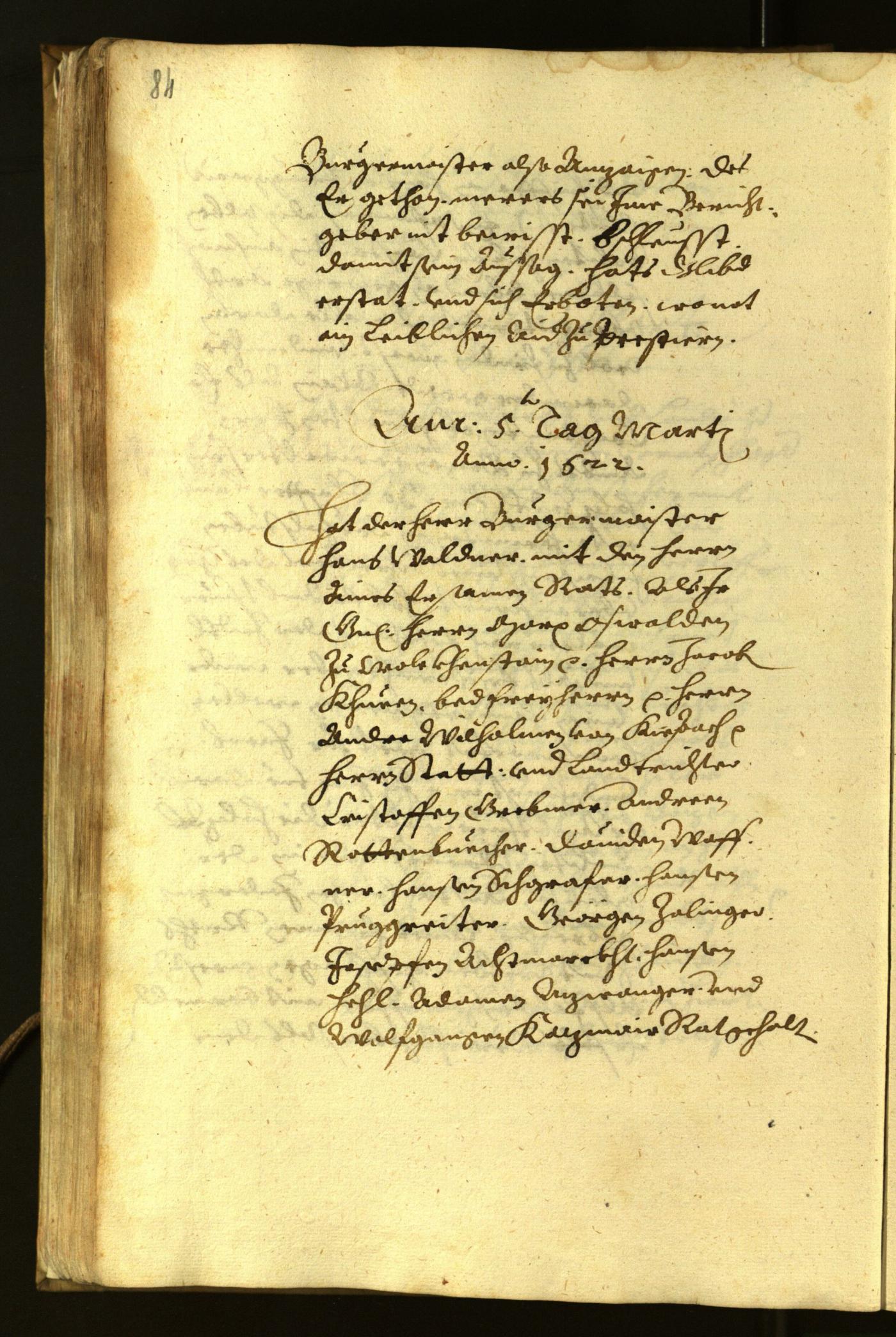 Stadtarchiv Bozen - BOhisto Ratsprotokoll 1622 