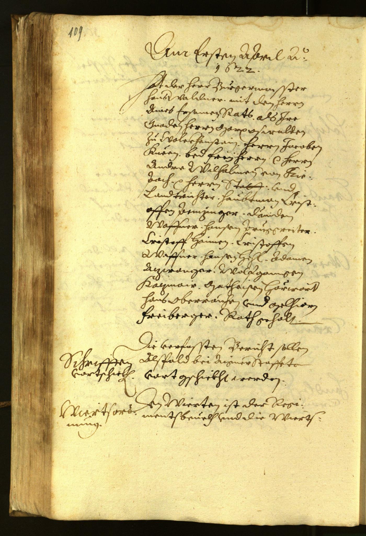 Stadtarchiv Bozen - BOhisto Ratsprotokoll 1622 