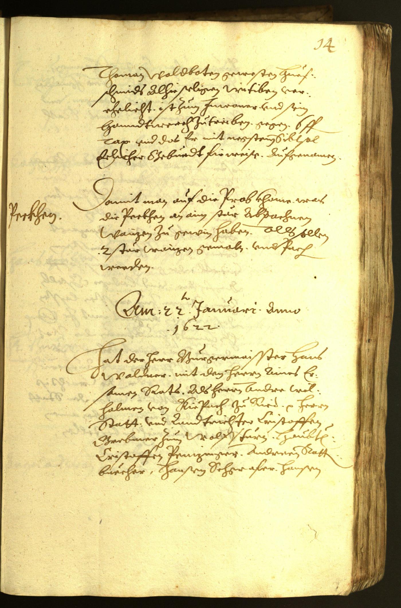 Stadtarchiv Bozen - BOhisto Ratsprotokoll 1622 