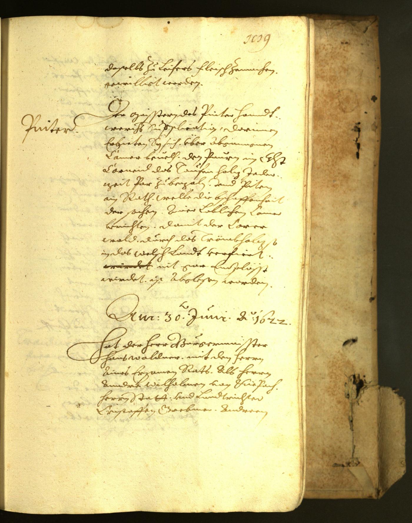 Stadtarchiv Bozen - BOhisto Ratsprotokoll 1622 