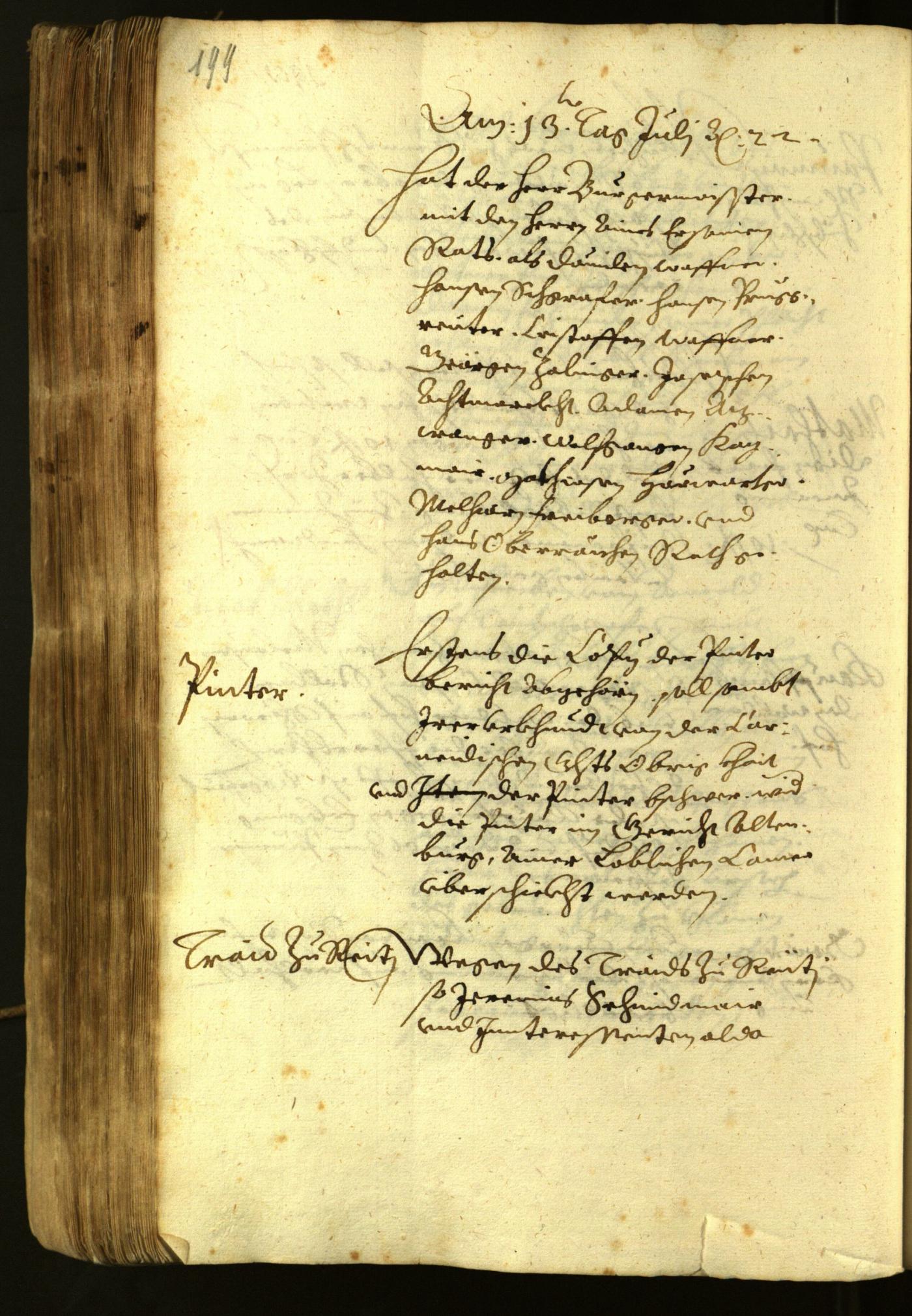 Civic Archives of Bozen-Bolzano - BOhisto Minutes of the council 1622 