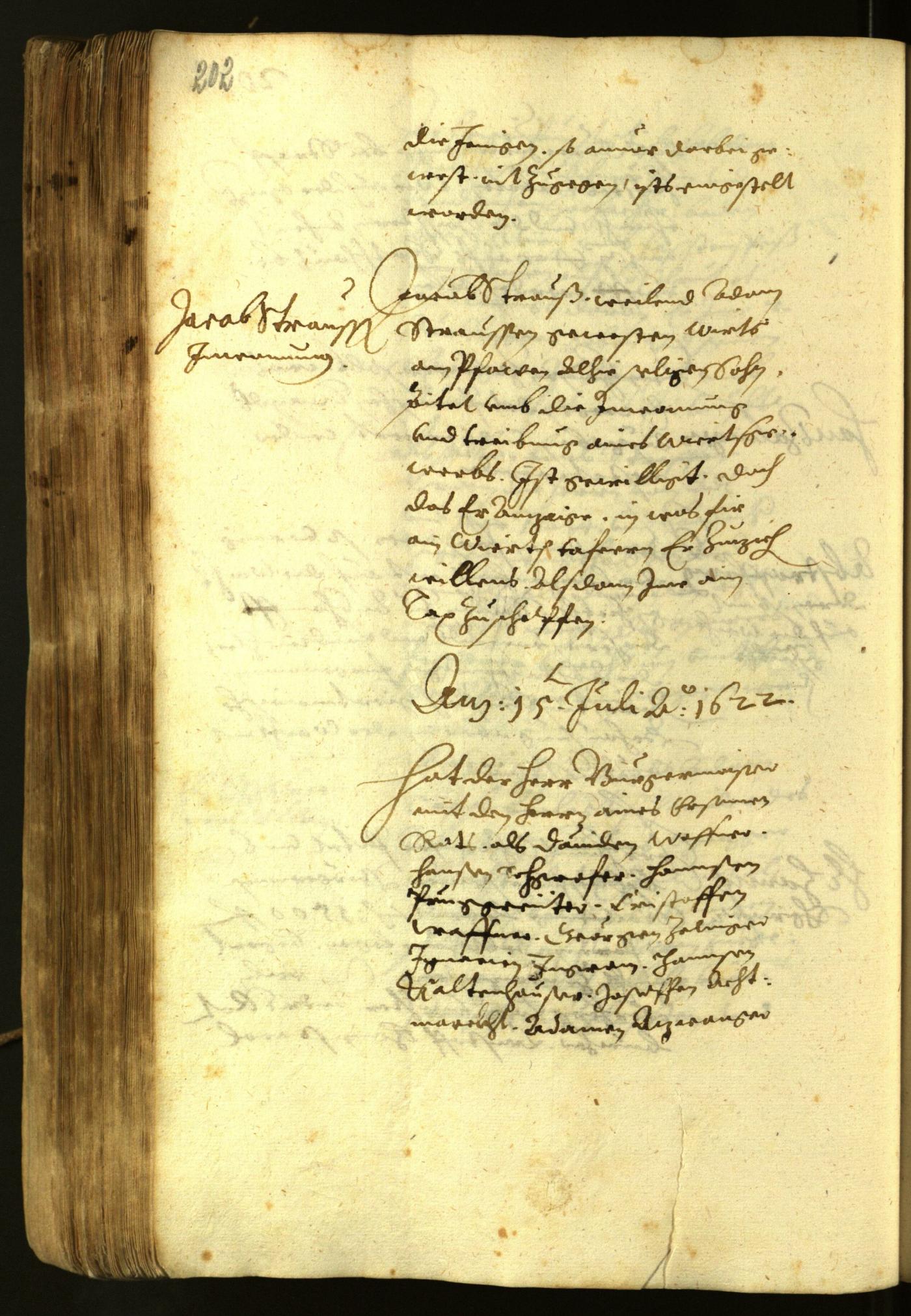 Stadtarchiv Bozen - BOhisto Ratsprotokoll 1622 