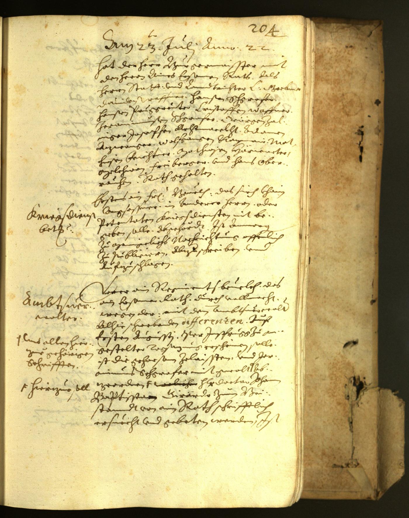 Stadtarchiv Bozen - BOhisto Ratsprotokoll 1622 