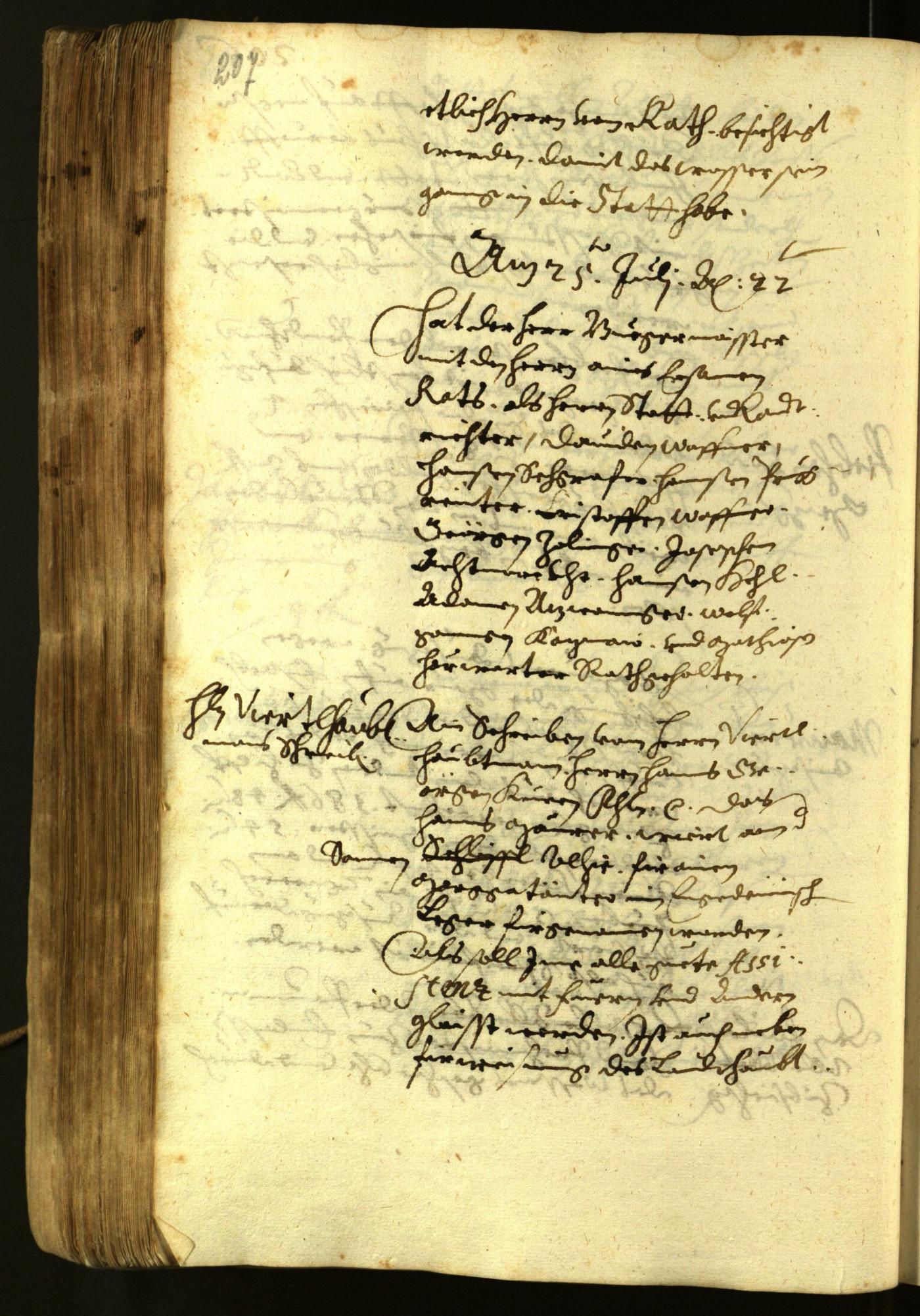 Stadtarchiv Bozen - BOhisto Ratsprotokoll 1622 