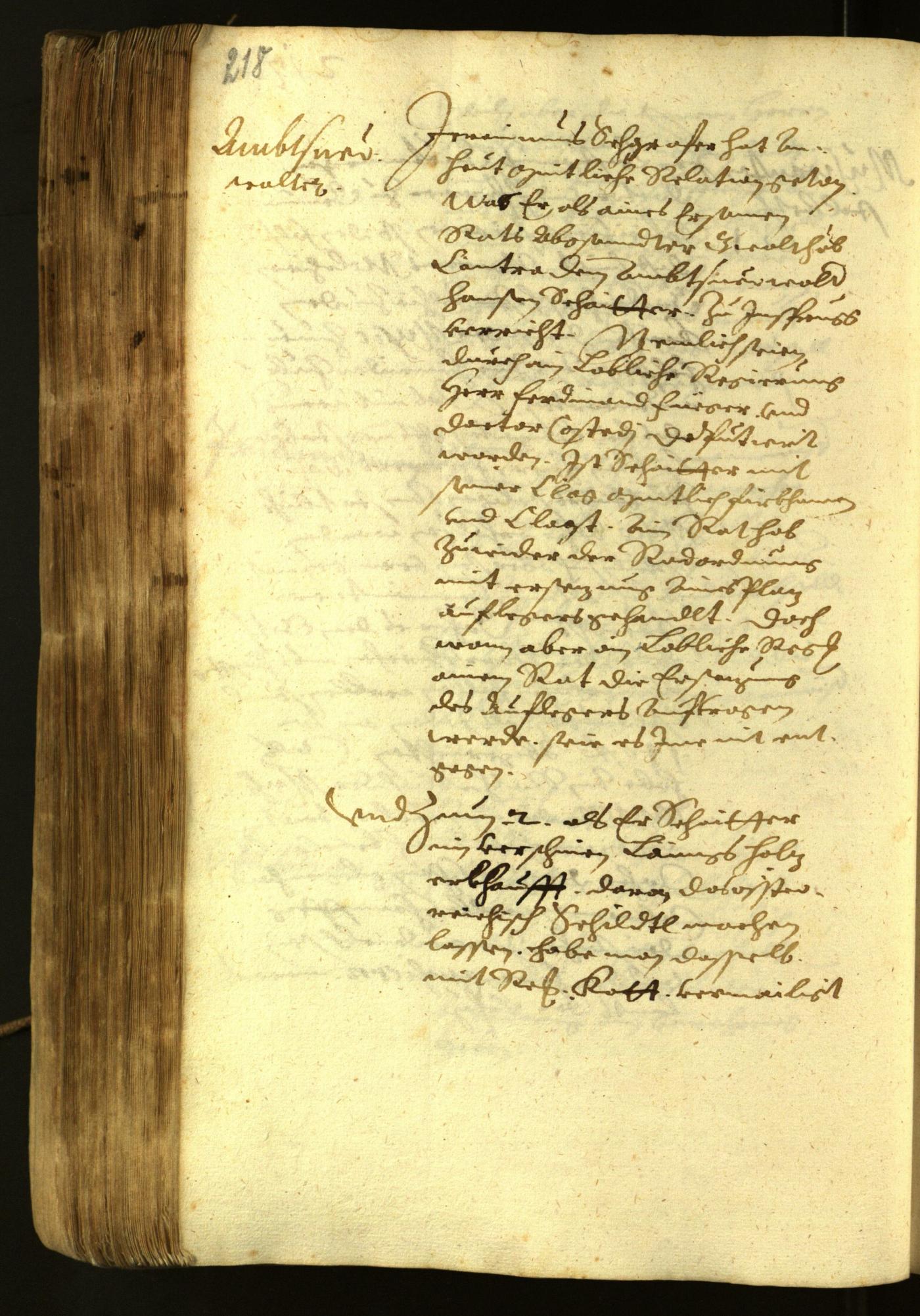 Stadtarchiv Bozen - BOhisto Ratsprotokoll 1622 