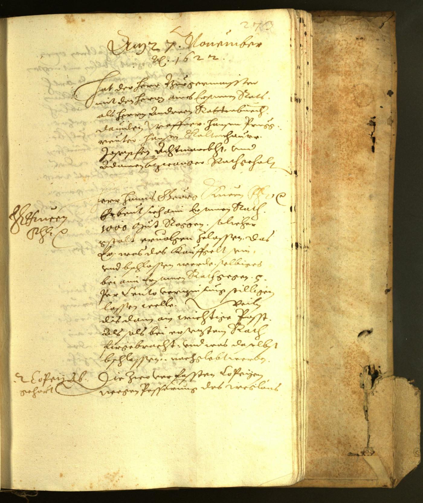 Stadtarchiv Bozen - BOhisto Ratsprotokoll 1622 