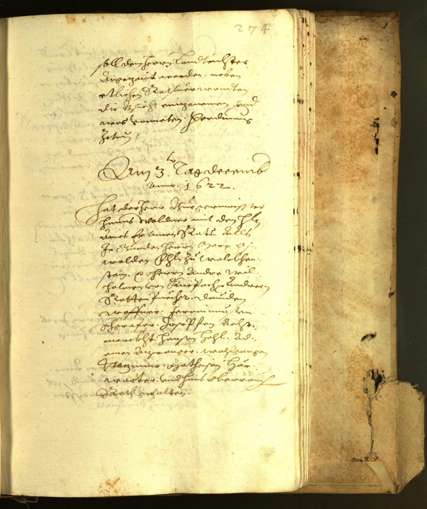 Stadtarchiv Bozen - BOhisto Ratsprotokoll 1622 