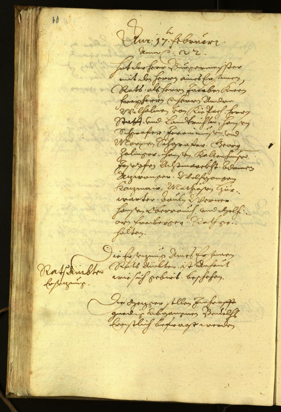 Stadtarchiv Bozen - BOhisto Ratsprotokoll 1622 