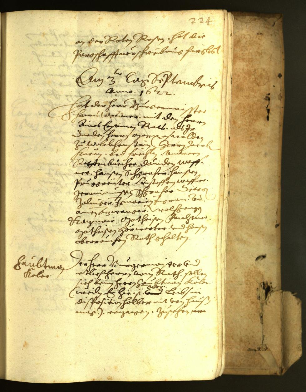 Stadtarchiv Bozen - BOhisto Ratsprotokoll 1622 