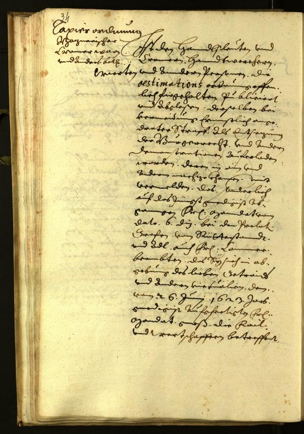 Civic Archives of Bozen-Bolzano - BOhisto Minutes of the council 1624 