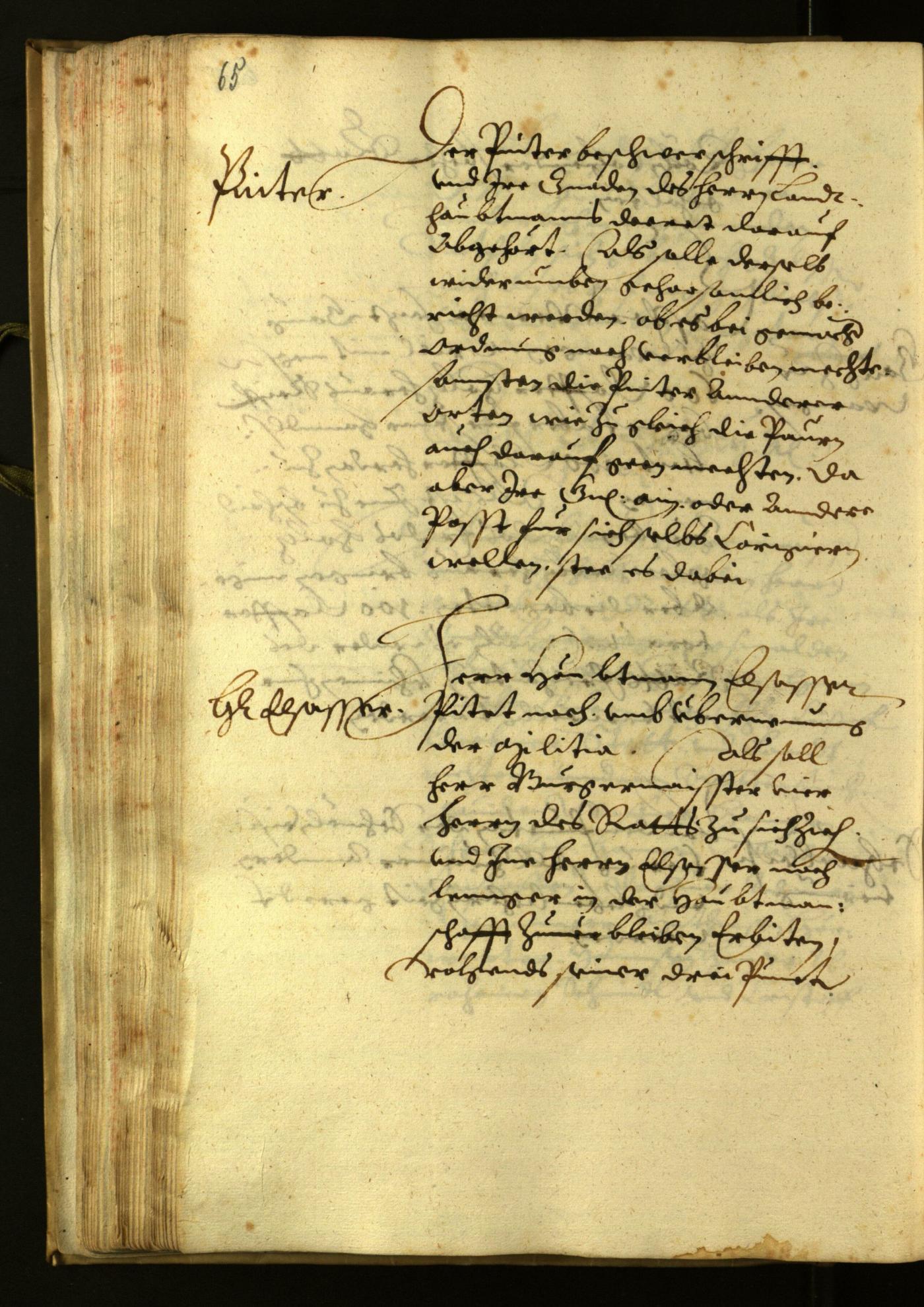 Stadtarchiv Bozen - BOhisto Ratsprotokoll 1624 