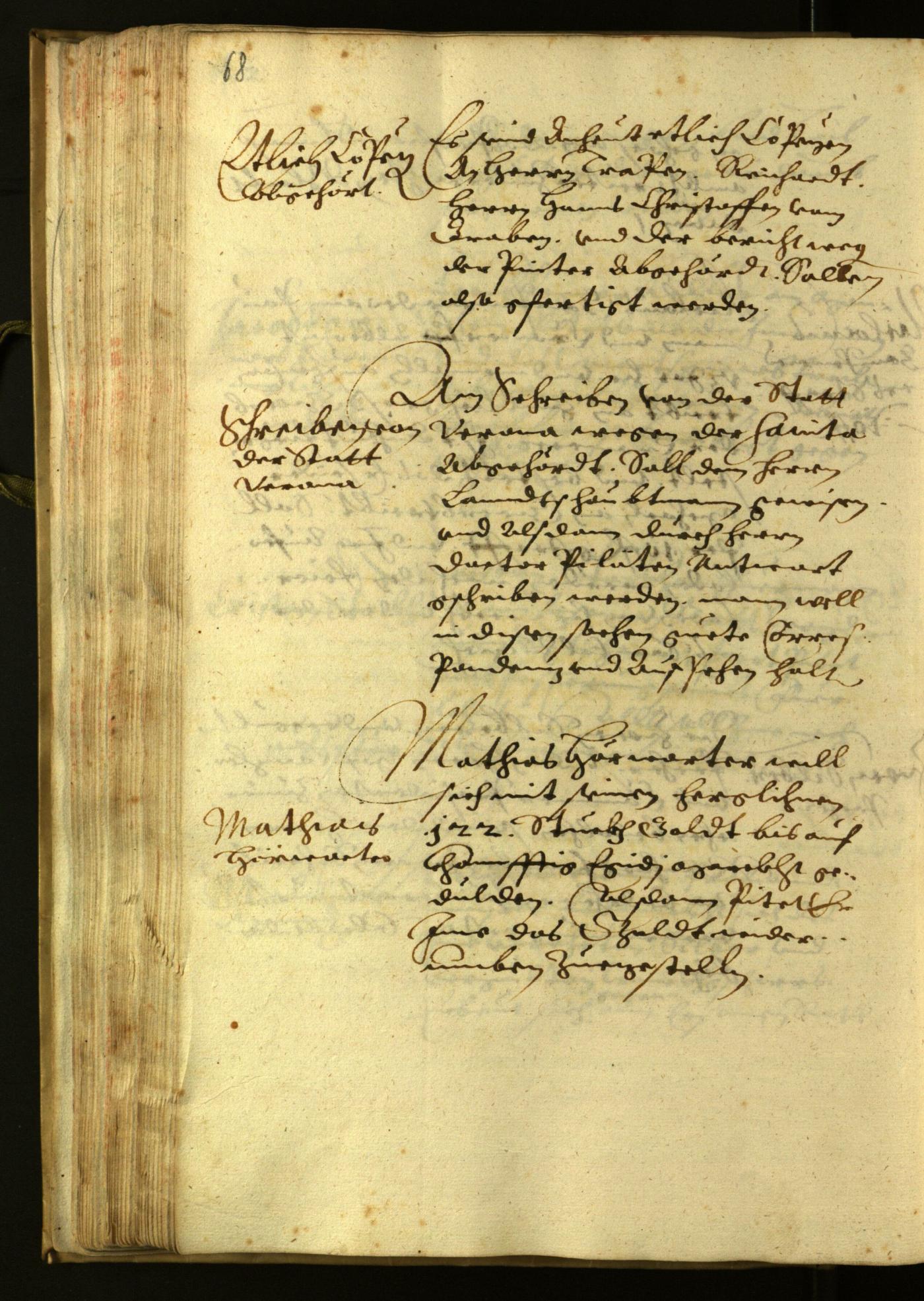 Stadtarchiv Bozen - BOhisto Ratsprotokoll 1624 