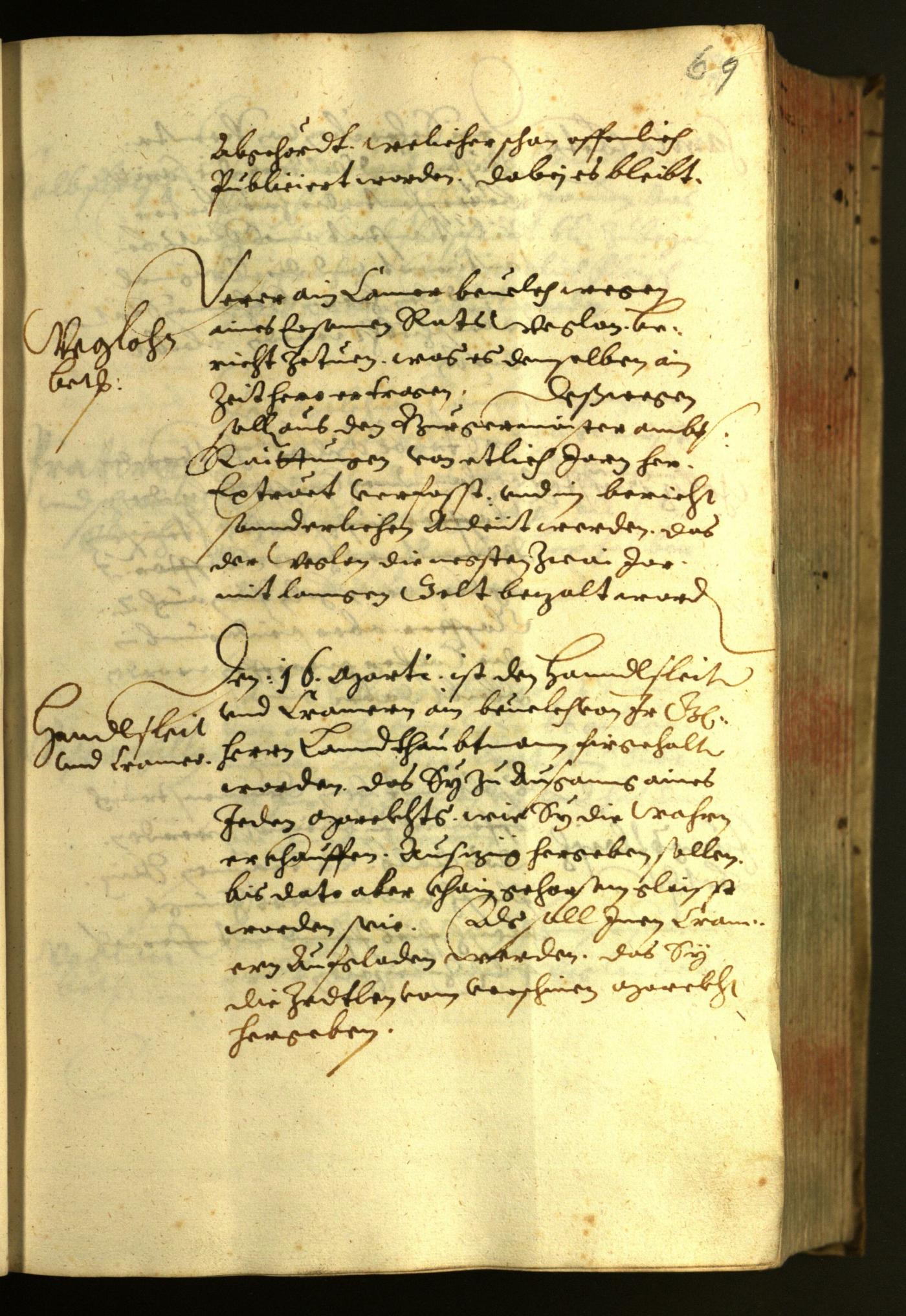 Stadtarchiv Bozen - BOhisto Ratsprotokoll 1624 