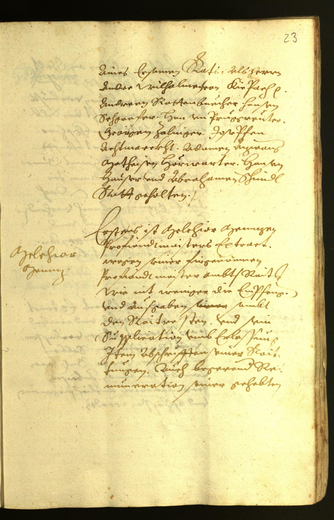 Stadtarchiv Bozen - BOhisto Ratsprotokoll 1624 