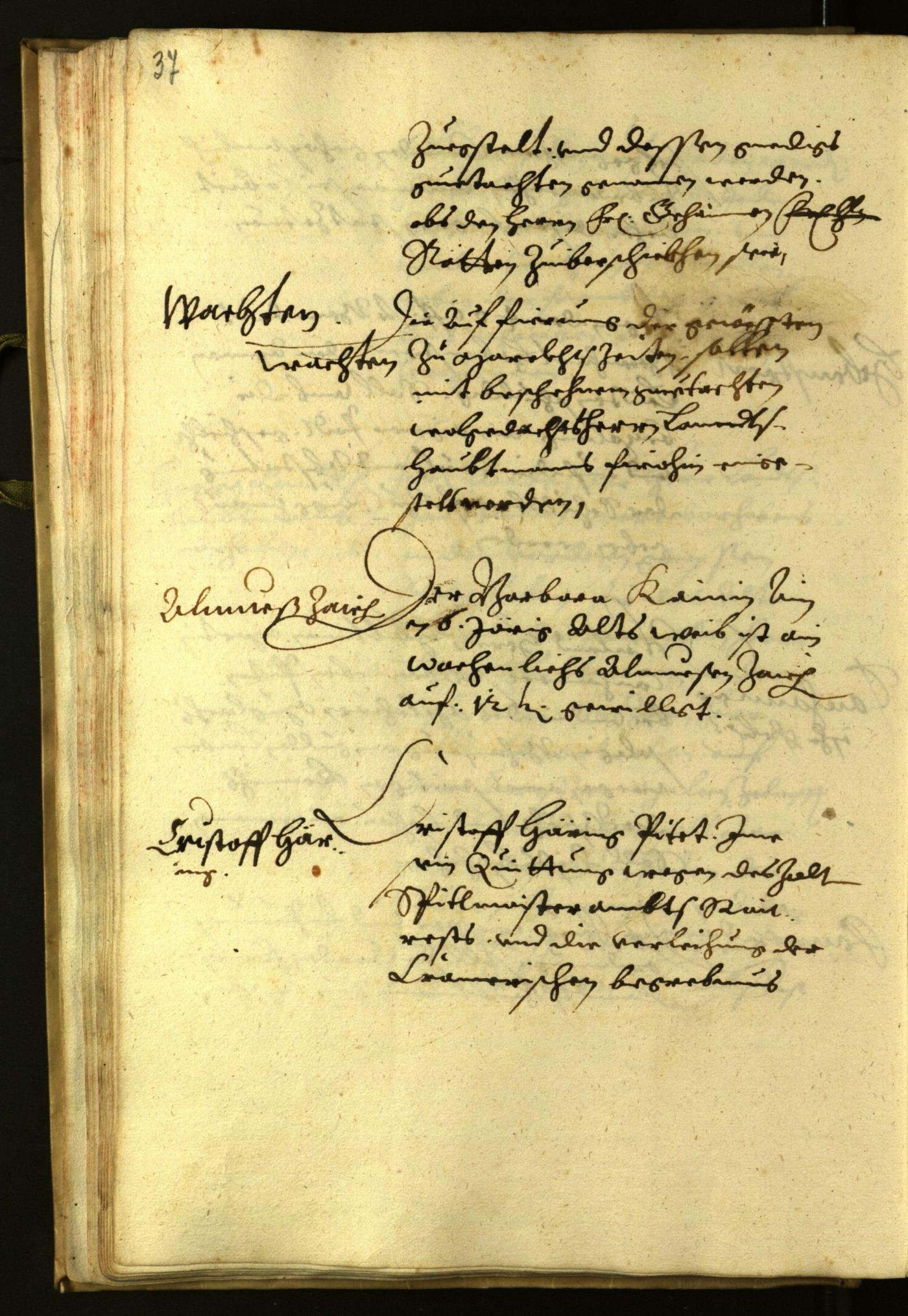 Stadtarchiv Bozen - BOhisto Ratsprotokoll 1624 