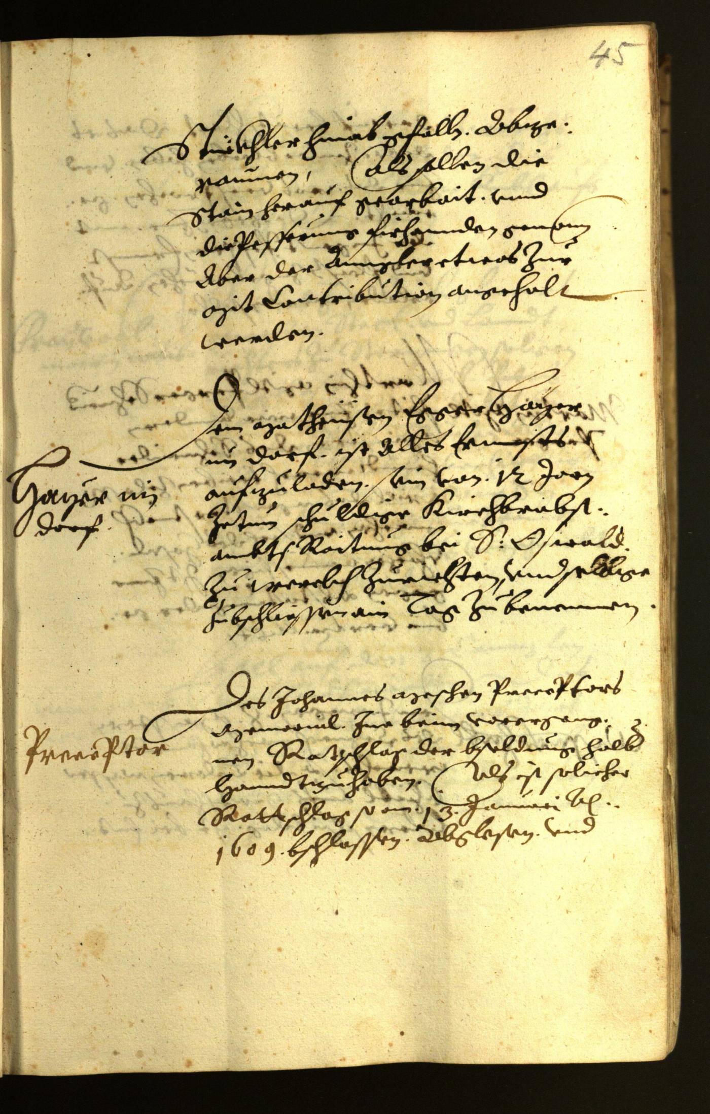 Stadtarchiv Bozen - BOhisto Ratsprotokoll 1624 