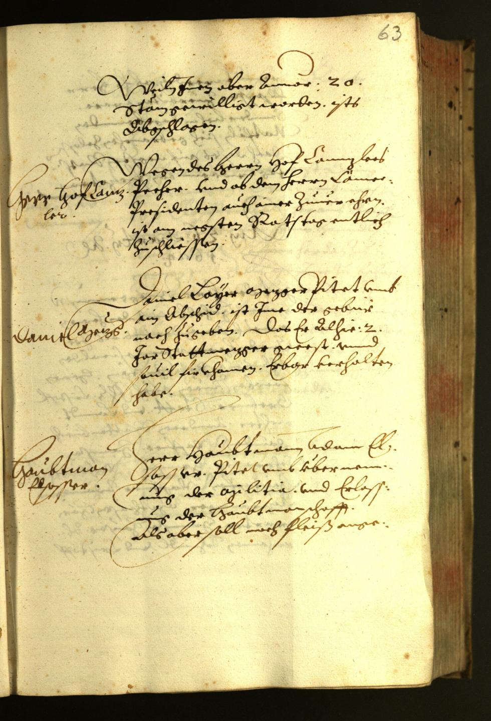 Stadtarchiv Bozen - BOhisto Ratsprotokoll 1624 