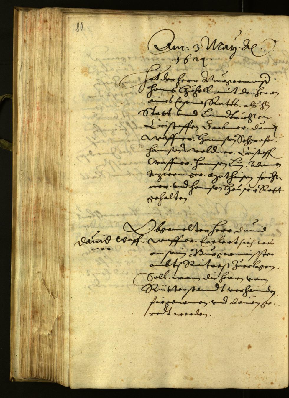 Stadtarchiv Bozen - BOhisto Ratsprotokoll 1624 