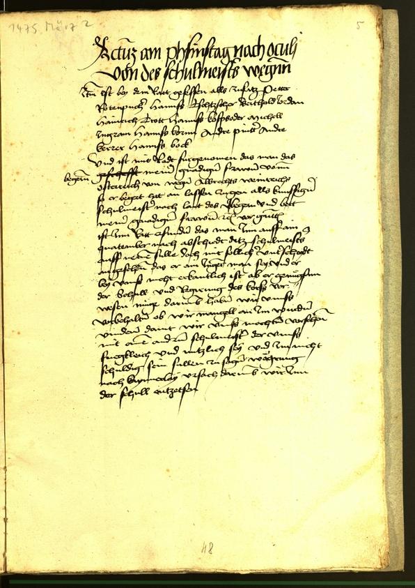 Civic Archives of Bozen-Bolzano - BOhisto Minutes of the council 1475 