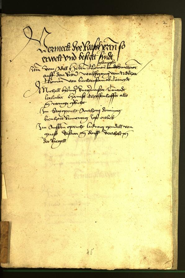 Stadtarchiv Bozen - BOhisto Ratsprotokoll 1475 