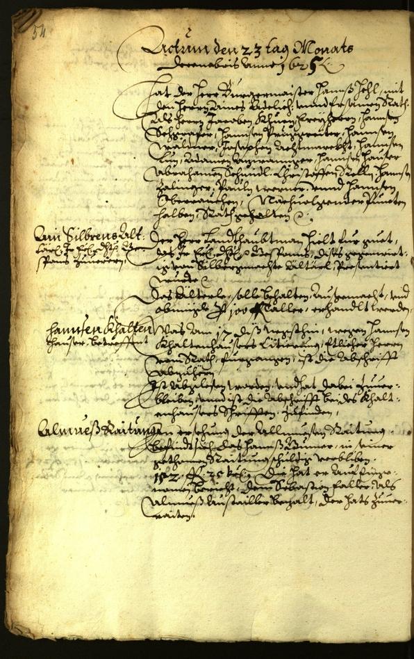 Civic Archives of Bozen-Bolzano - BOhisto Minutes of the council 1625 