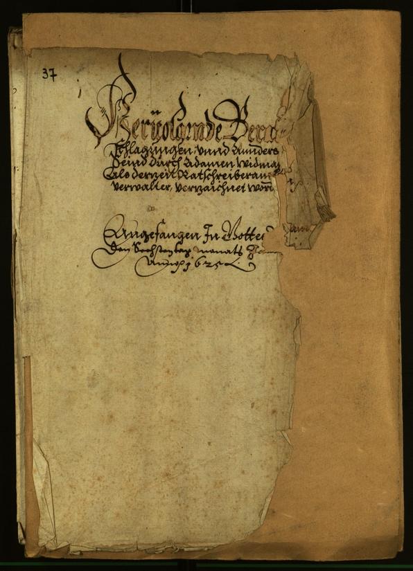 Civic Archives of Bozen-Bolzano - BOhisto Minutes of the council 1625 