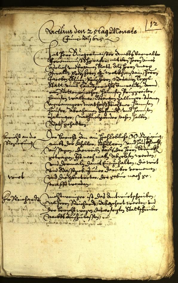 Civic Archives of Bozen-Bolzano - BOhisto Minutes of the council 1625 