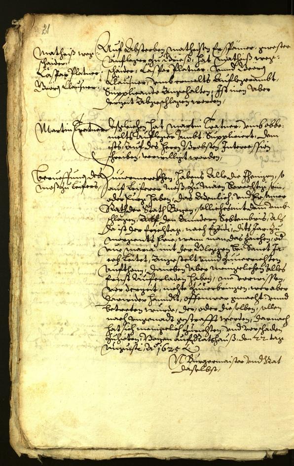 Civic Archives of Bozen-Bolzano - BOhisto Minutes of the council 1625 