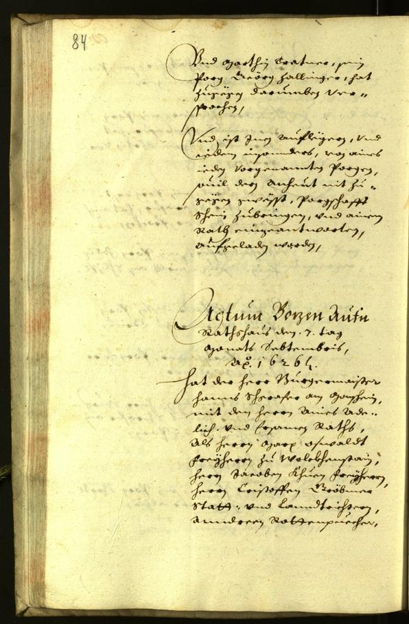 Stadtarchiv Bozen - BOhisto Ratsprotokoll 1626 