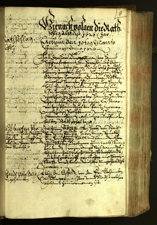 Stadtarchiv Bozen - BOhisto Ratsprotokoll 1626 