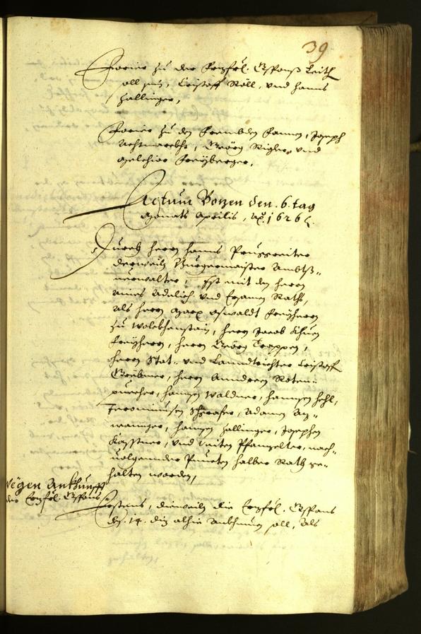 Civic Archives of Bozen-Bolzano - BOhisto Minutes of the council 1626 