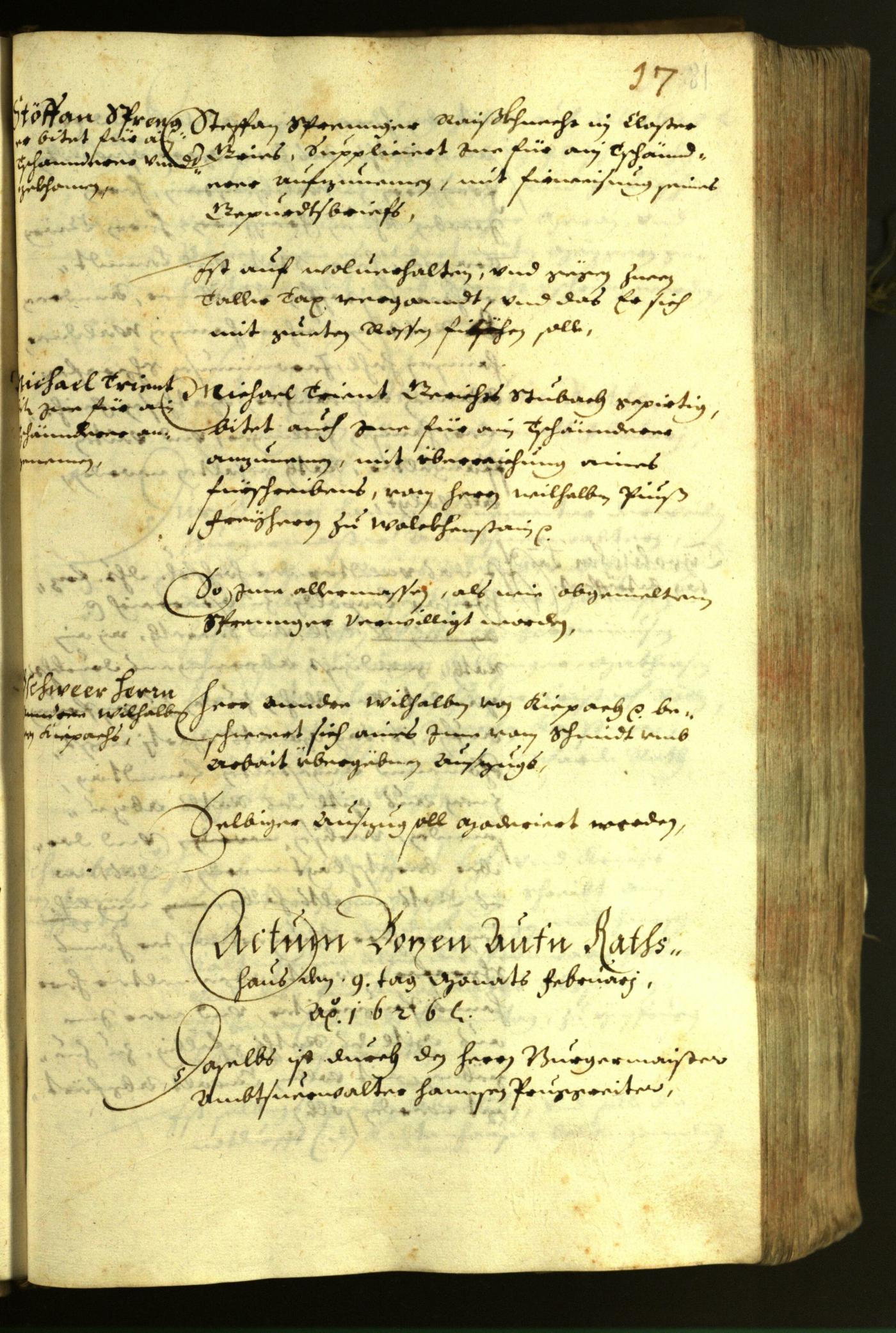 Stadtarchiv Bozen - BOhisto Ratsprotokoll 1626 