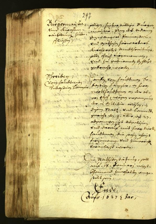 Stadtarchiv Bozen - BOhisto Ratsprotokoll 1627 