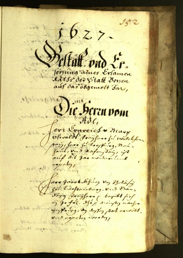 Civic Archives of Bozen-Bolzano - BOhisto Minutes of the council 1627 
