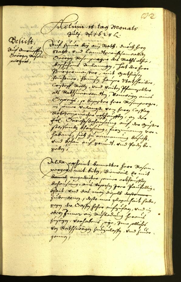 Civic Archives of Bozen-Bolzano - BOhisto Minutes of the council 1628 