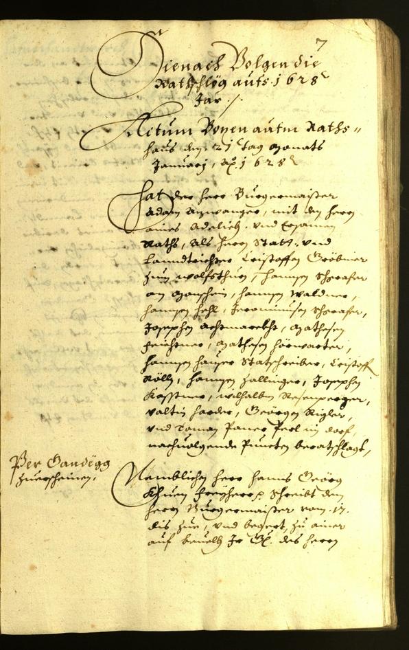 Stadtarchiv Bozen - BOhisto Ratsprotokoll 1628 