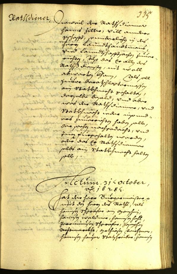 Stadtarchiv Bozen - BOhisto Ratsprotokoll 1628 