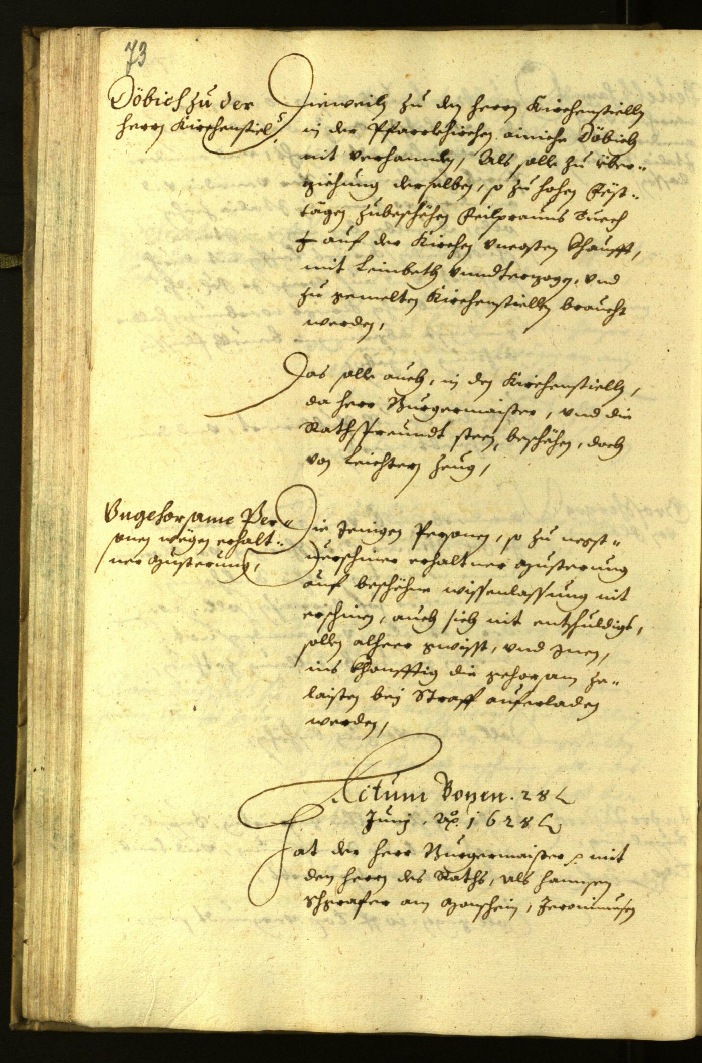 Stadtarchiv Bozen - BOhisto Ratsprotokoll 1628 
