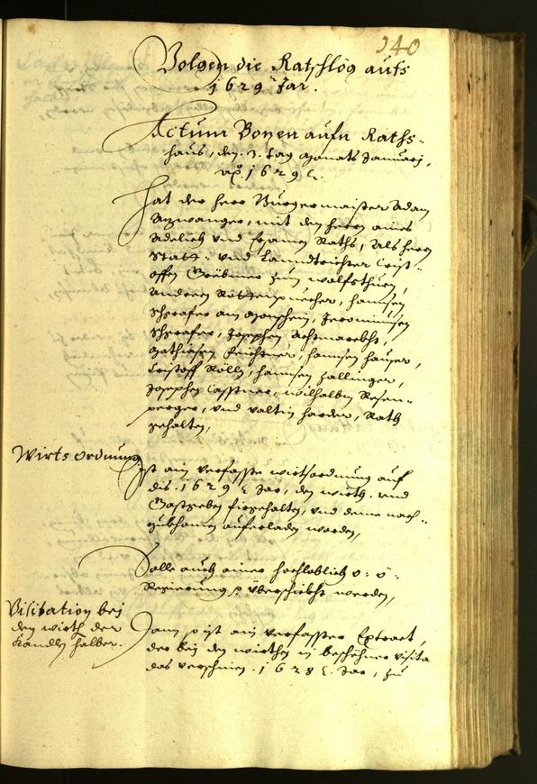 Civic Archives of Bozen-Bolzano - BOhisto Minutes of the council 1629 