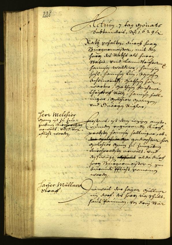 Civic Archives of Bozen-Bolzano - BOhisto Minutes of the council 1629 