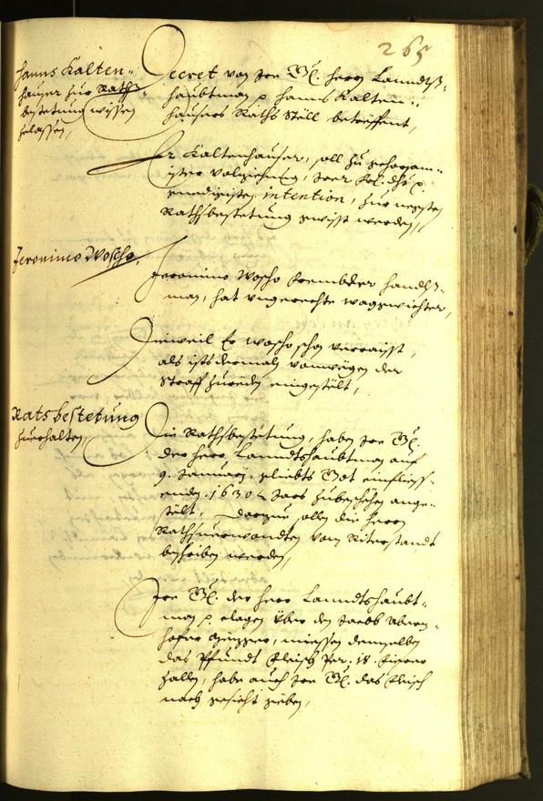 Civic Archives of Bozen-Bolzano - BOhisto Minutes of the council 1629 