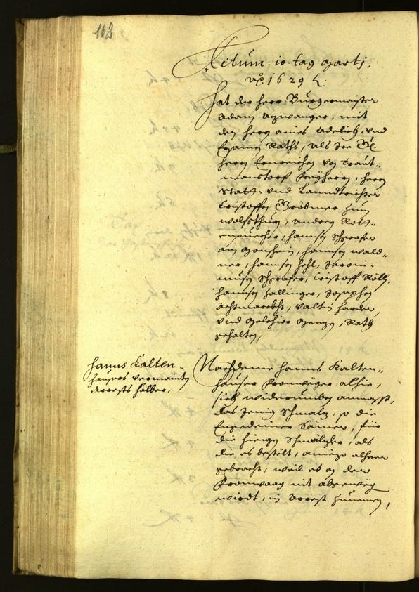 Civic Archives of Bozen-Bolzano - BOhisto Minutes of the council 1629 