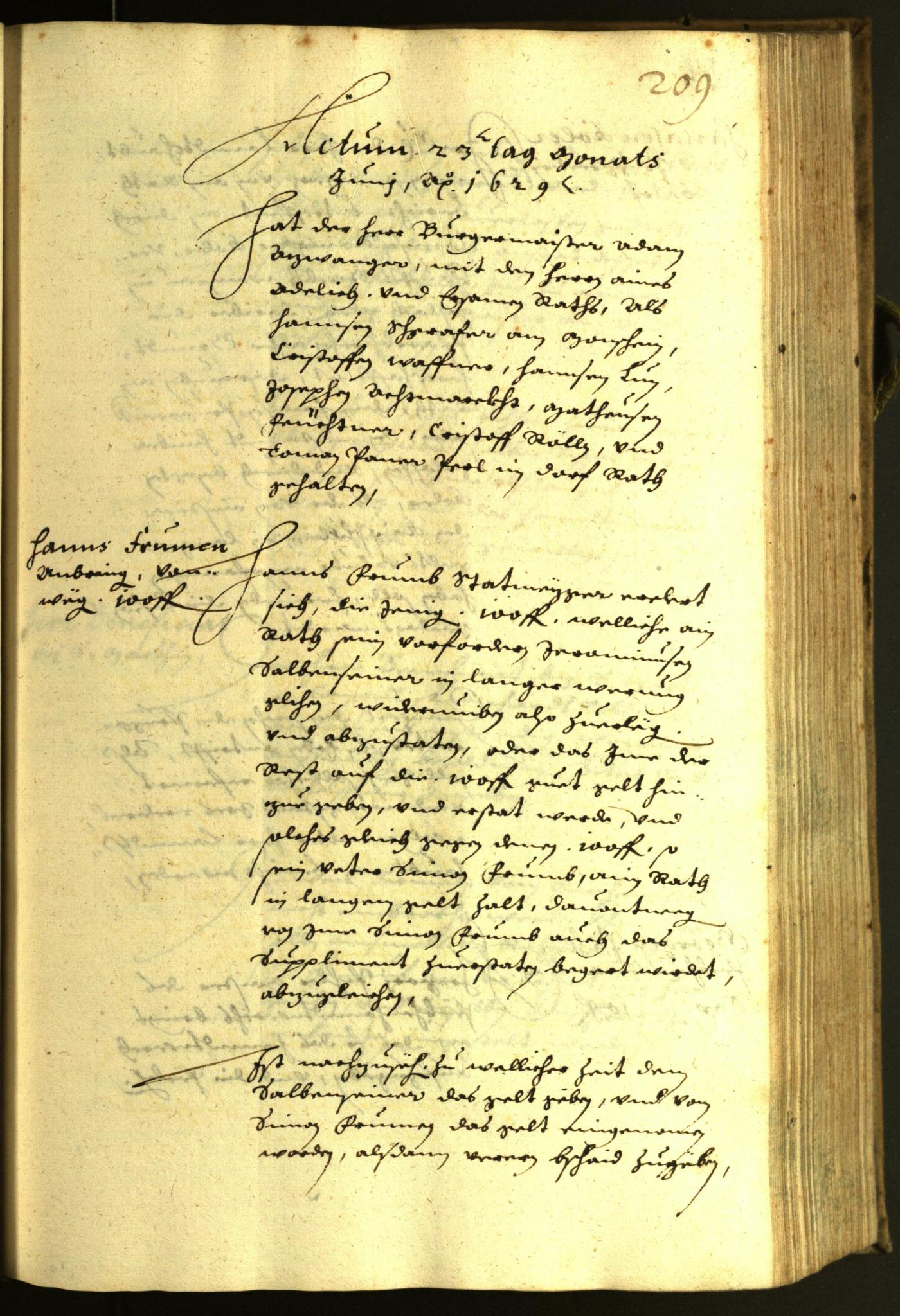 Civic Archives of Bozen-Bolzano - BOhisto Minutes of the council 1629 