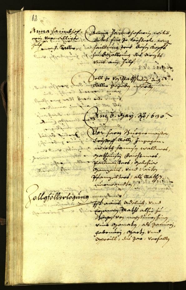 Stadtarchiv Bozen - BOhisto Ratsprotokoll 1630 