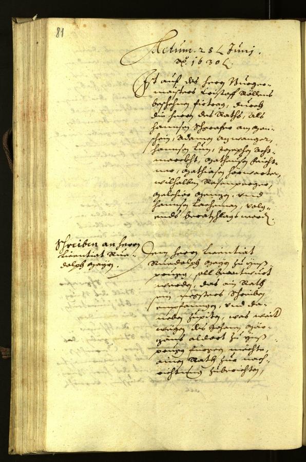 Civic Archives of Bozen-Bolzano - BOhisto Minutes of the council 1630 