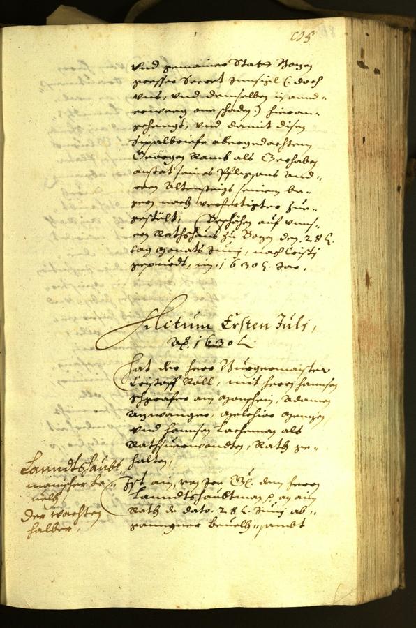 Civic Archives of Bozen-Bolzano - BOhisto Minutes of the council 1630 