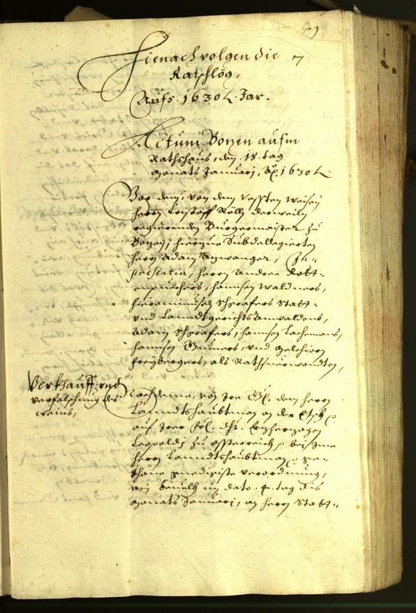 Civic Archives of Bozen-Bolzano - BOhisto Minutes of the council 1630 